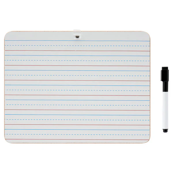 Lined A4 Writing & Drawing Whiteboard With Marker