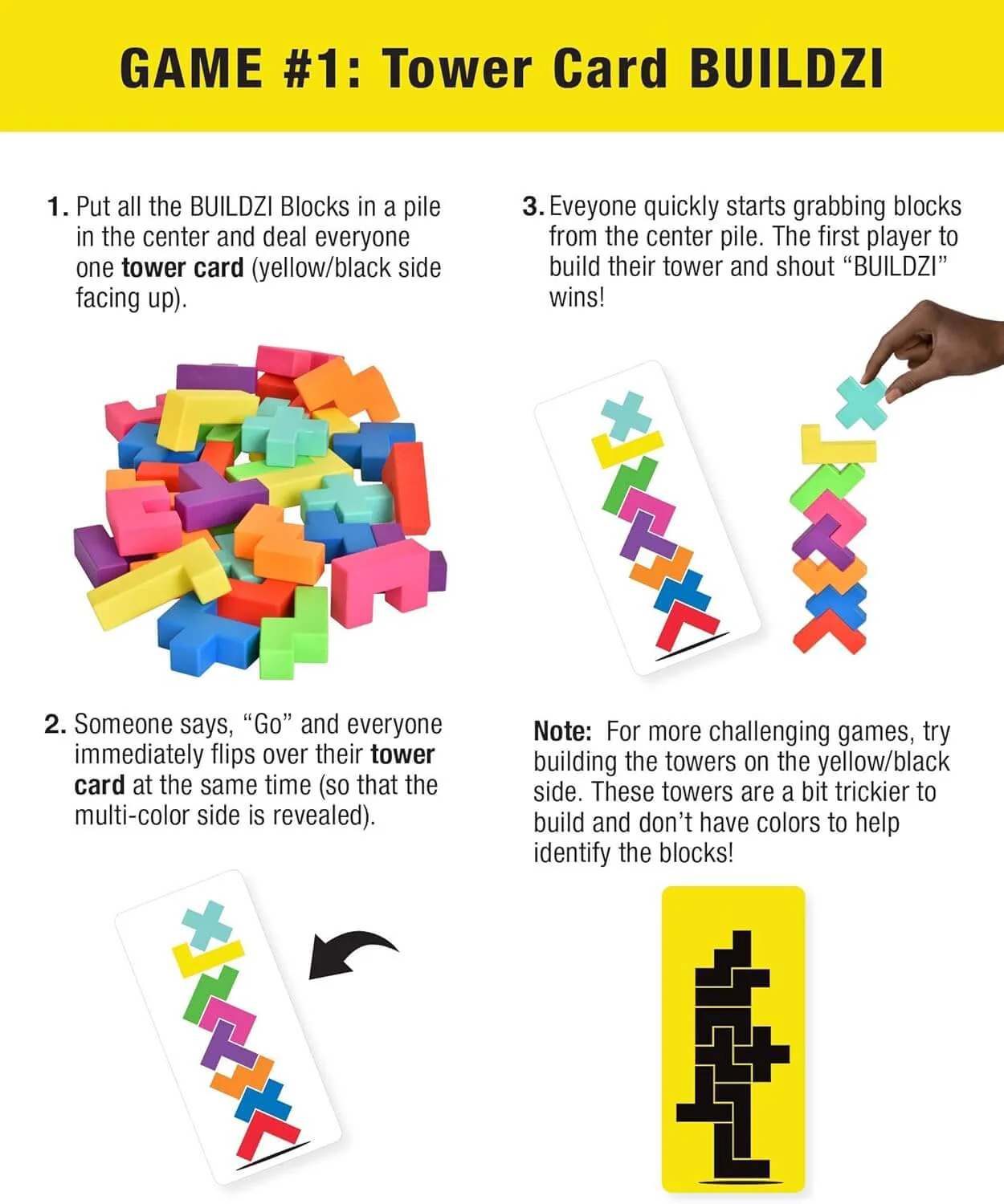 Buildzi | Speed Stacking Game | Ages 6+ | 2-4 Players | 10 Minutes Playing Time - Image 5