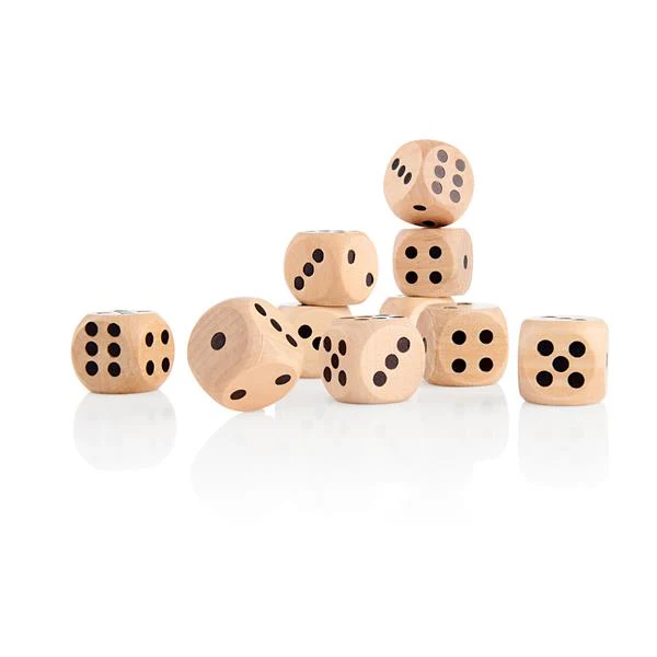 Clever Kidz Pkt10 25Mm Wooden Dice Dots - Image 2