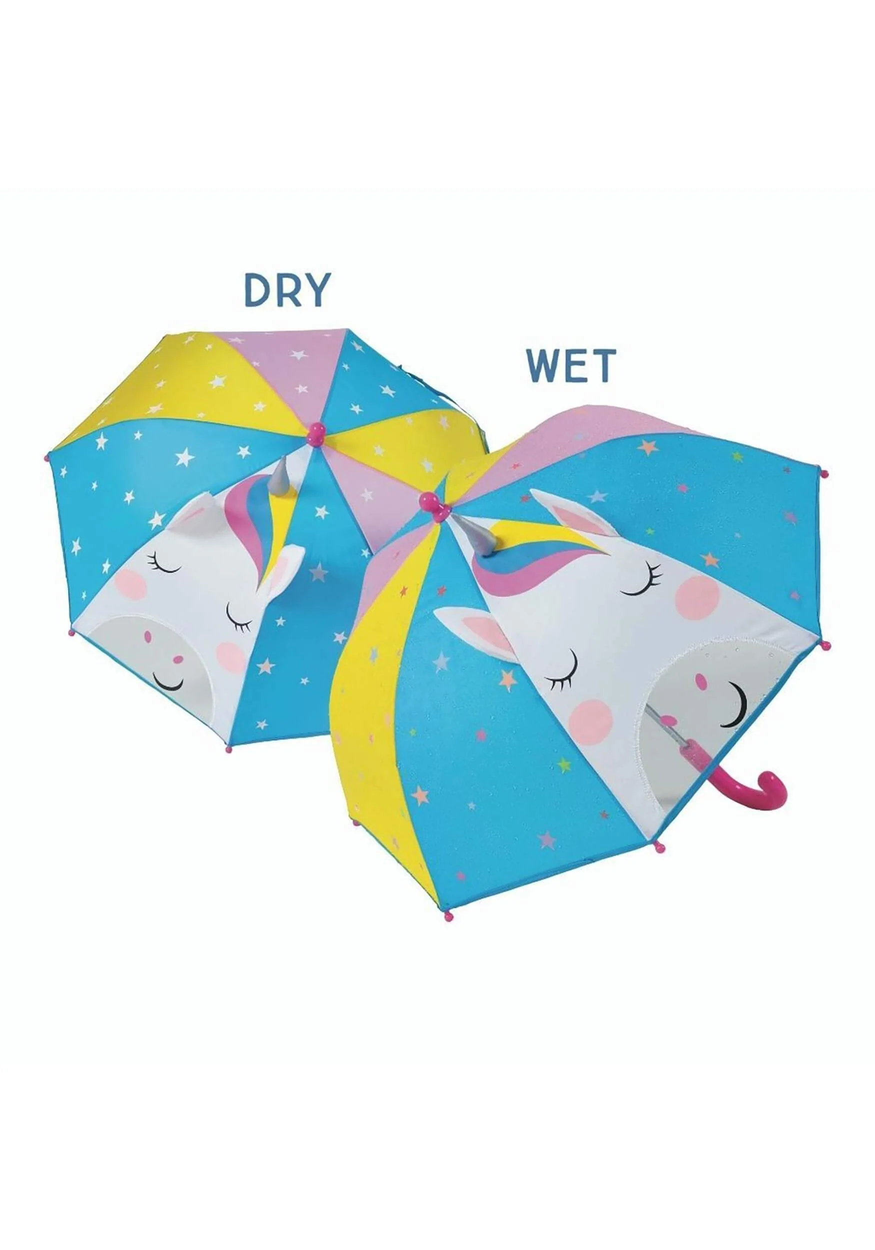 Colour Changing 3D Umbrella - Rainbow Unicorn - Image 2