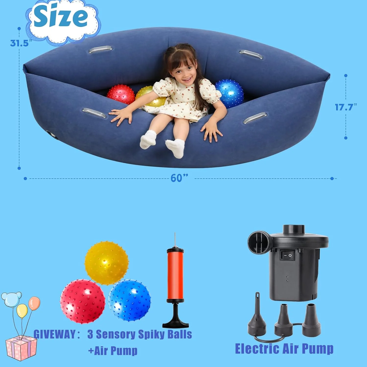 Comfy Peapod - Inflatable Sensory Pod - 60" - Image 4