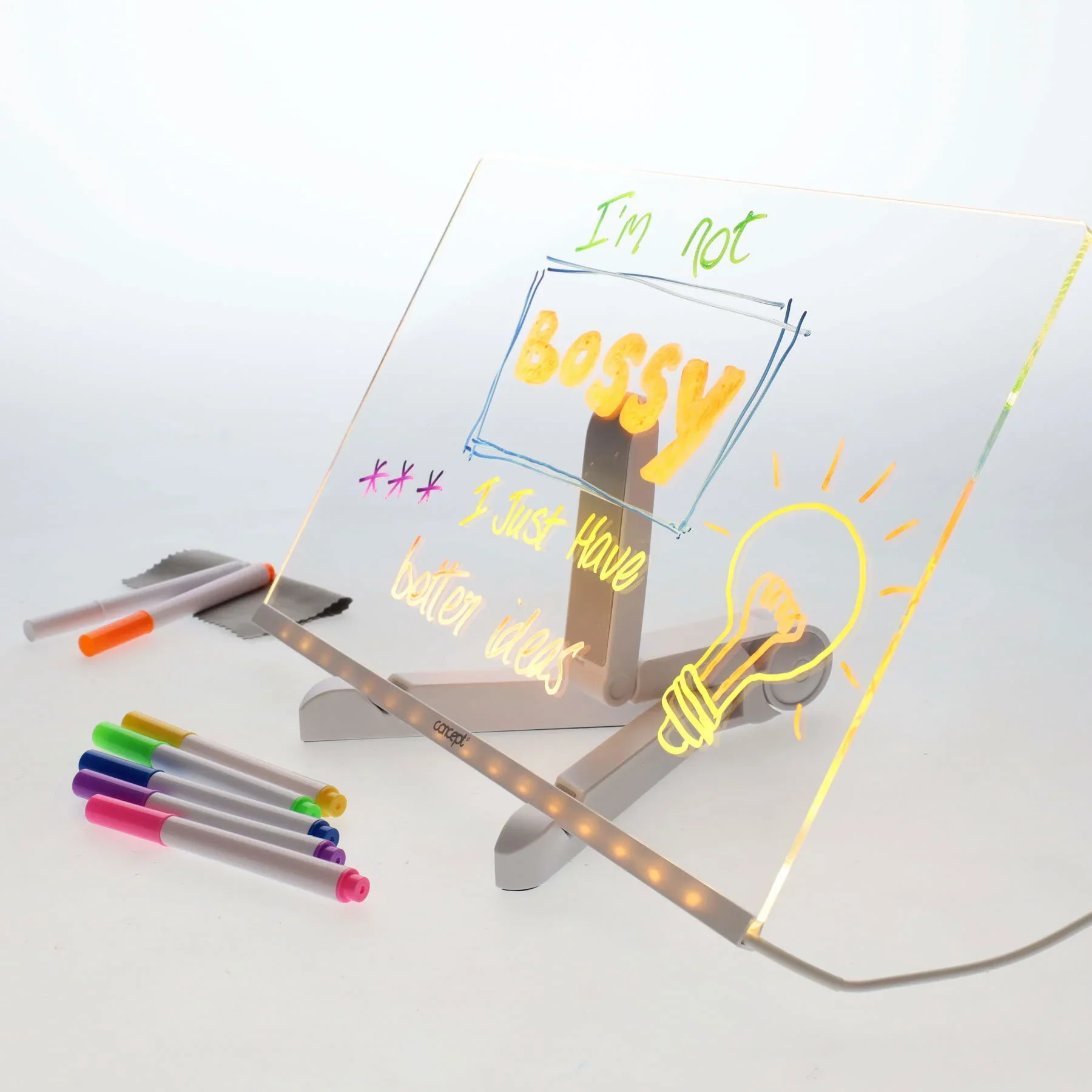 Concept Acrylic LED Notice Board 200mmx300m