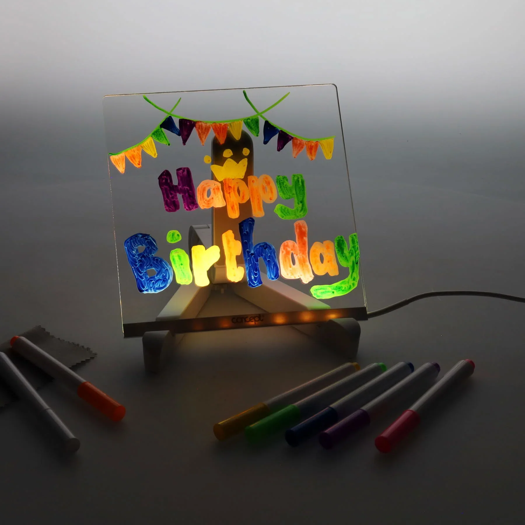 Concept Acrylic LED Notice Board (150mm x 150mm) - Image 6
