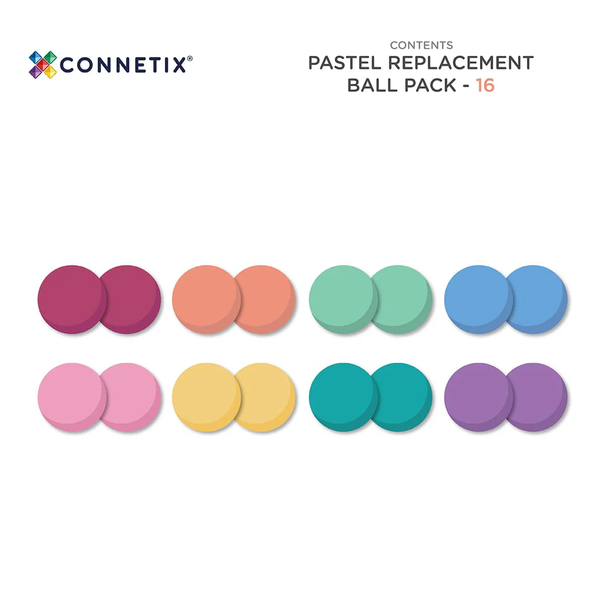 Connetix Balls - 16 pcs - Pastel Replacement - Image 3