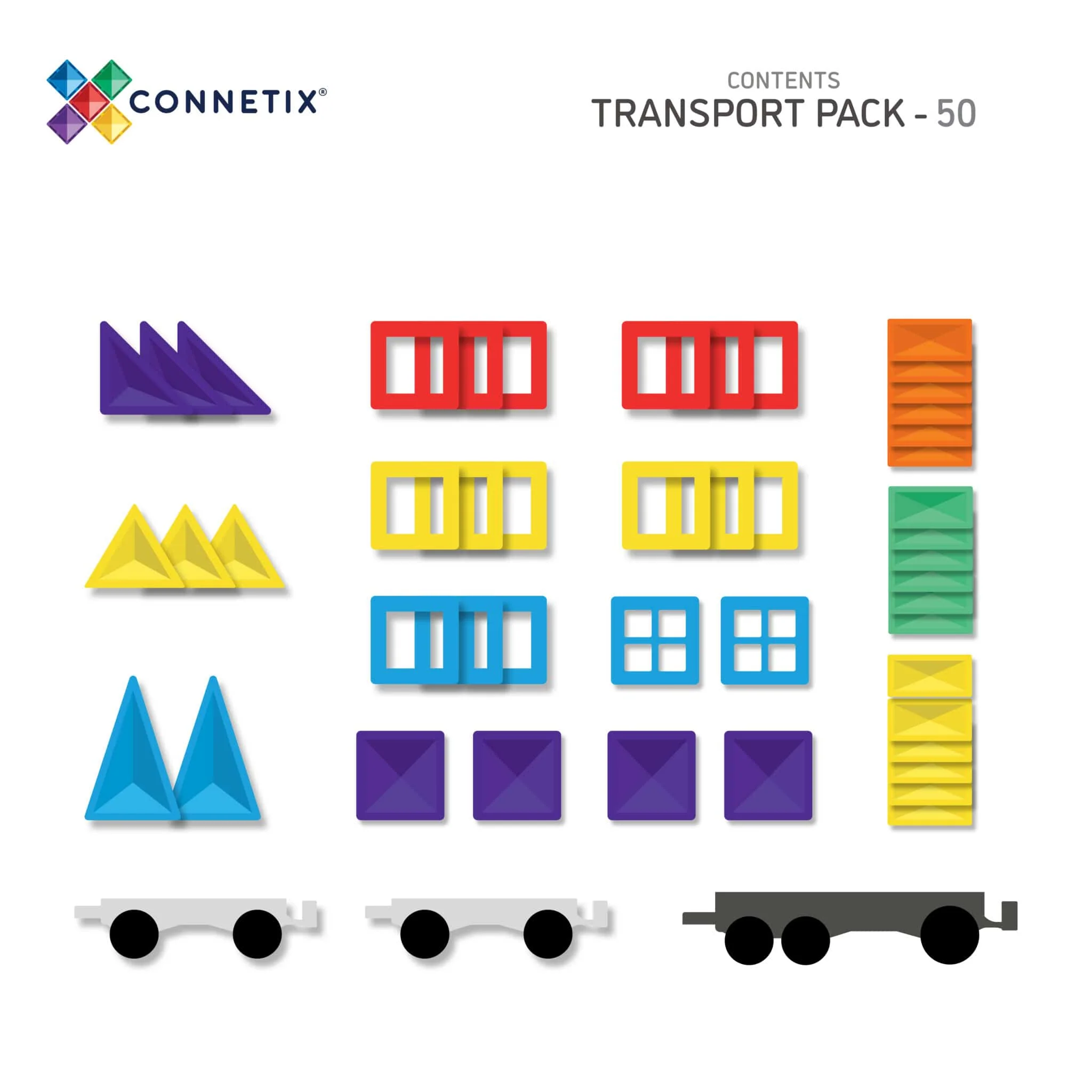 Connetix Rainbow Transport Pack 50 pieces - Image 4