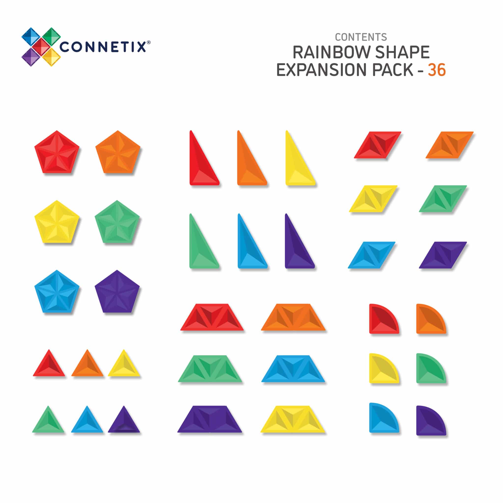 Connetix Rainbow Shape Expansion Pack 36 piece - Image 3