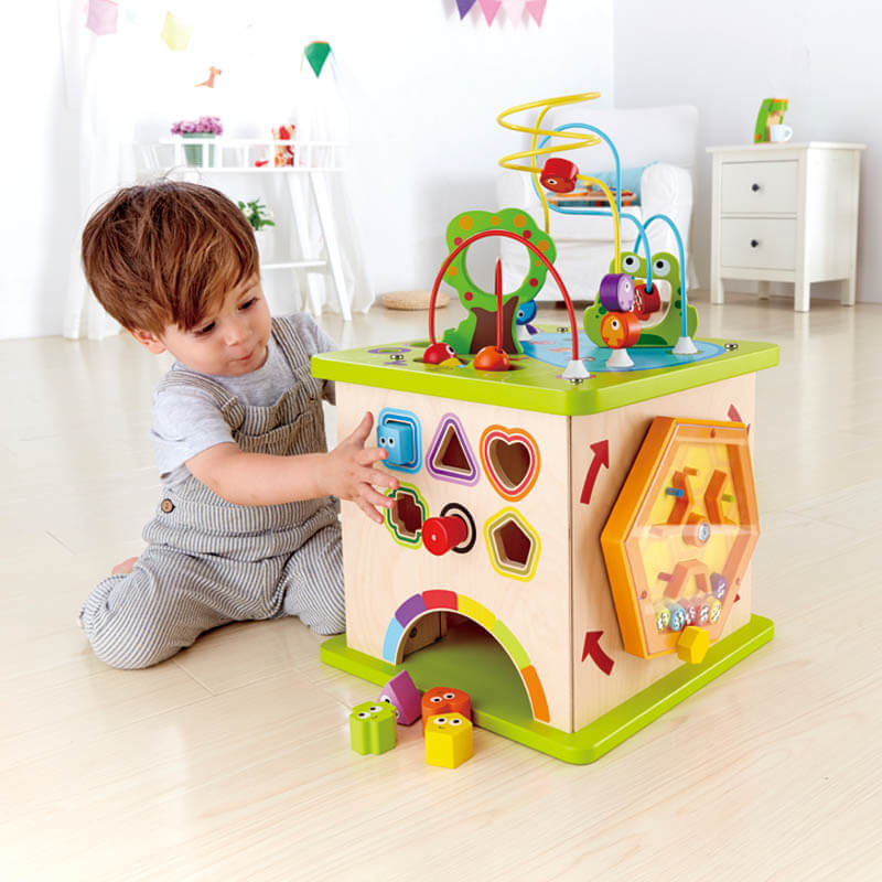 Country Critters Wooden Activity Play Cube by Hape - Image 2