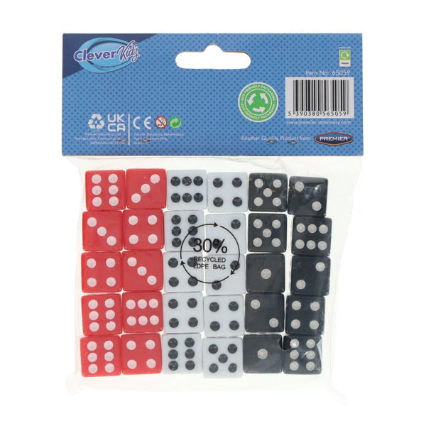Dice 16mm - Dots (Pack of 30) - Image 2