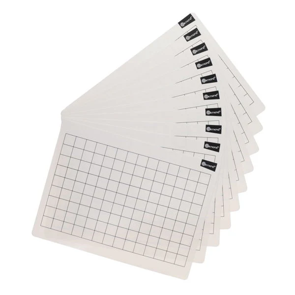Dry Wipe Boards - 2cm Grid, 228x305mm - Pack of 10 - Image 2