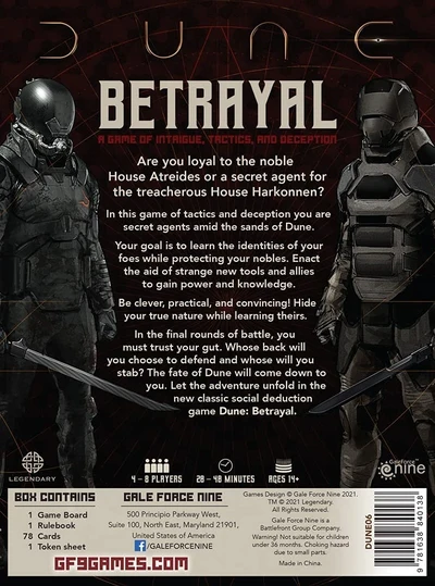 Dune Betrayal Board Game - Image 2