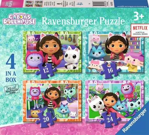Gabby's Dollhouse 4 in a box puzzle