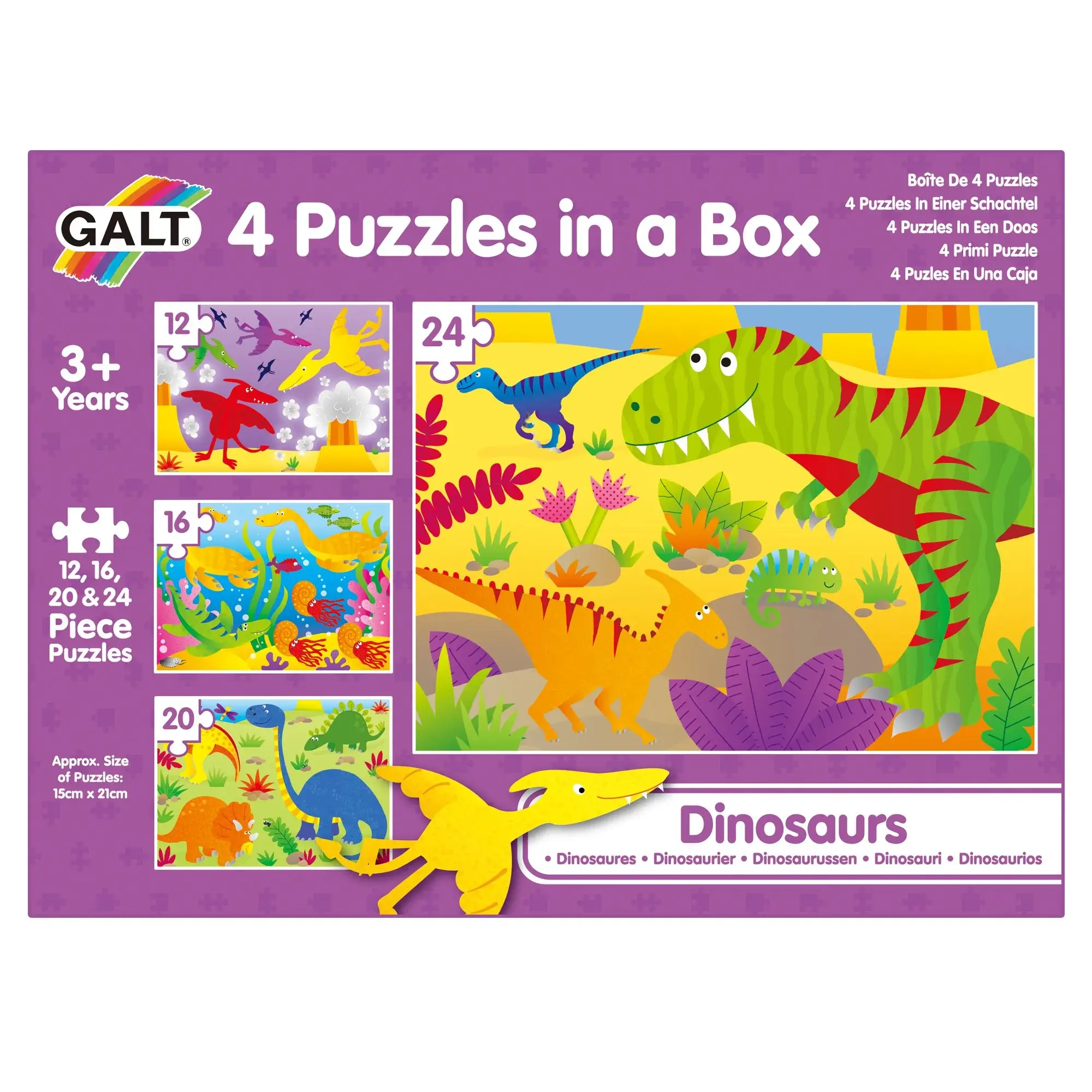 Galt 4 Puzzles In A Box Dinosaurs - Image 3