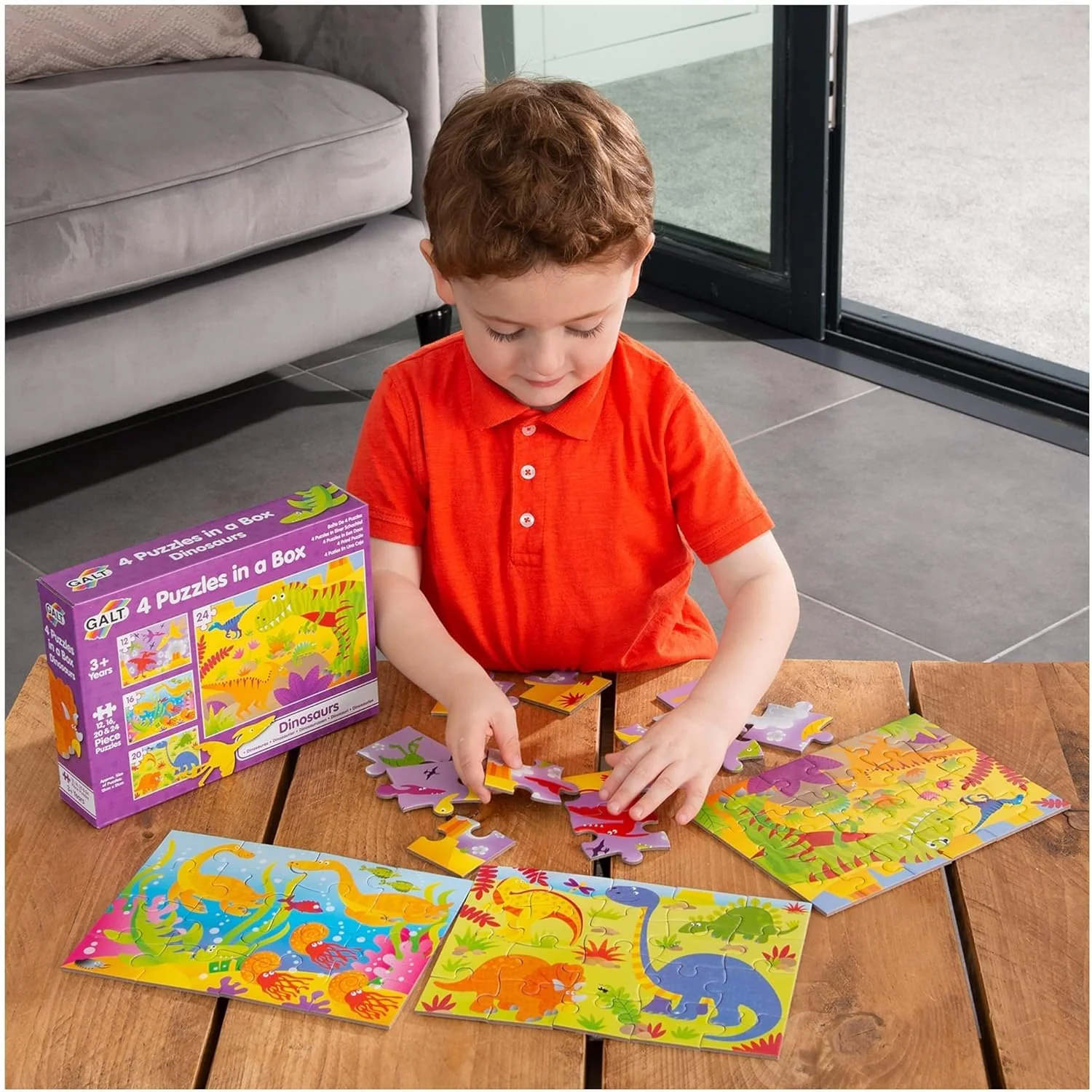 Galt 4 Puzzles In A Box Dinosaurs - Image 5