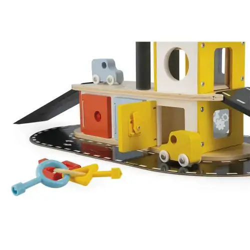 Wooden Car Garage - Janod - Image 4