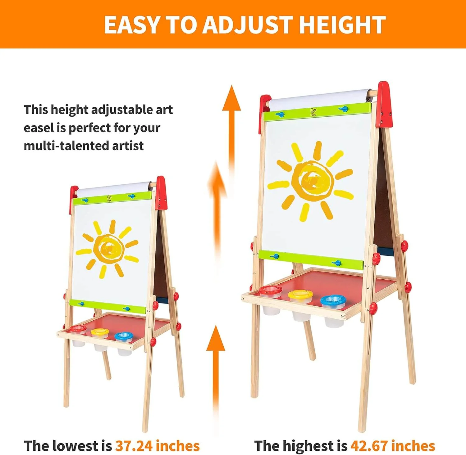 Hape All in 1 Easel Wooden Blackboard - Image 5