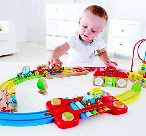 Hape Rainbow Puzzle Railway - Image 4