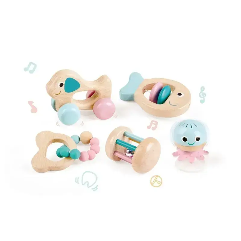 Hape Wooden Multi-Stage Sensory 5 PCs Gift Set - Image 3