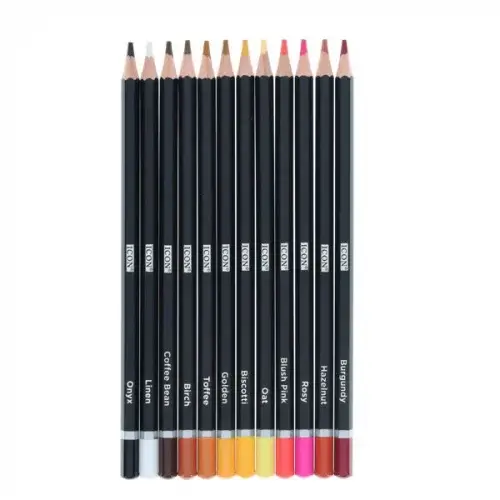 Icon 12 Skin‑Toned Colouring Pencils – Tin Box - Image 4