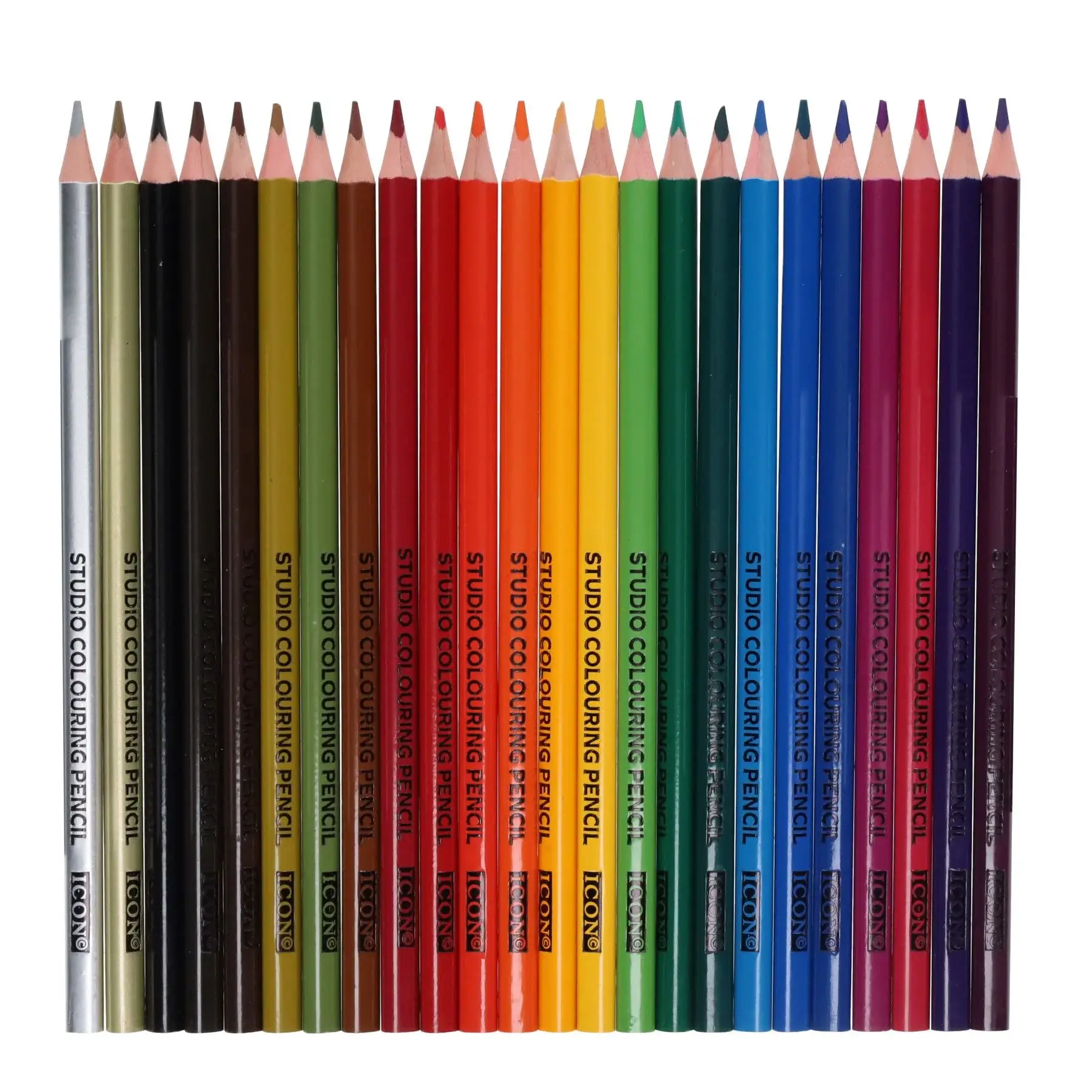 Icon Artists Studio Triangular Colouring Pencils – Pack of 24 - Image 4