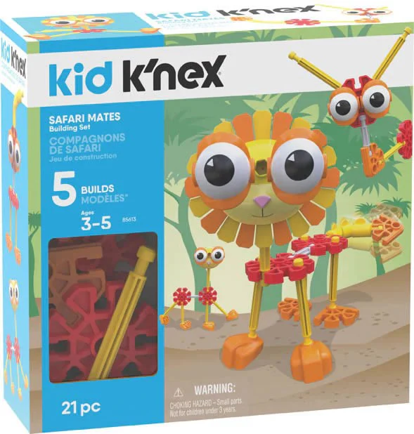 Kid K'NEX - Safari Mates 21 Pc/ 5 Model Building Set