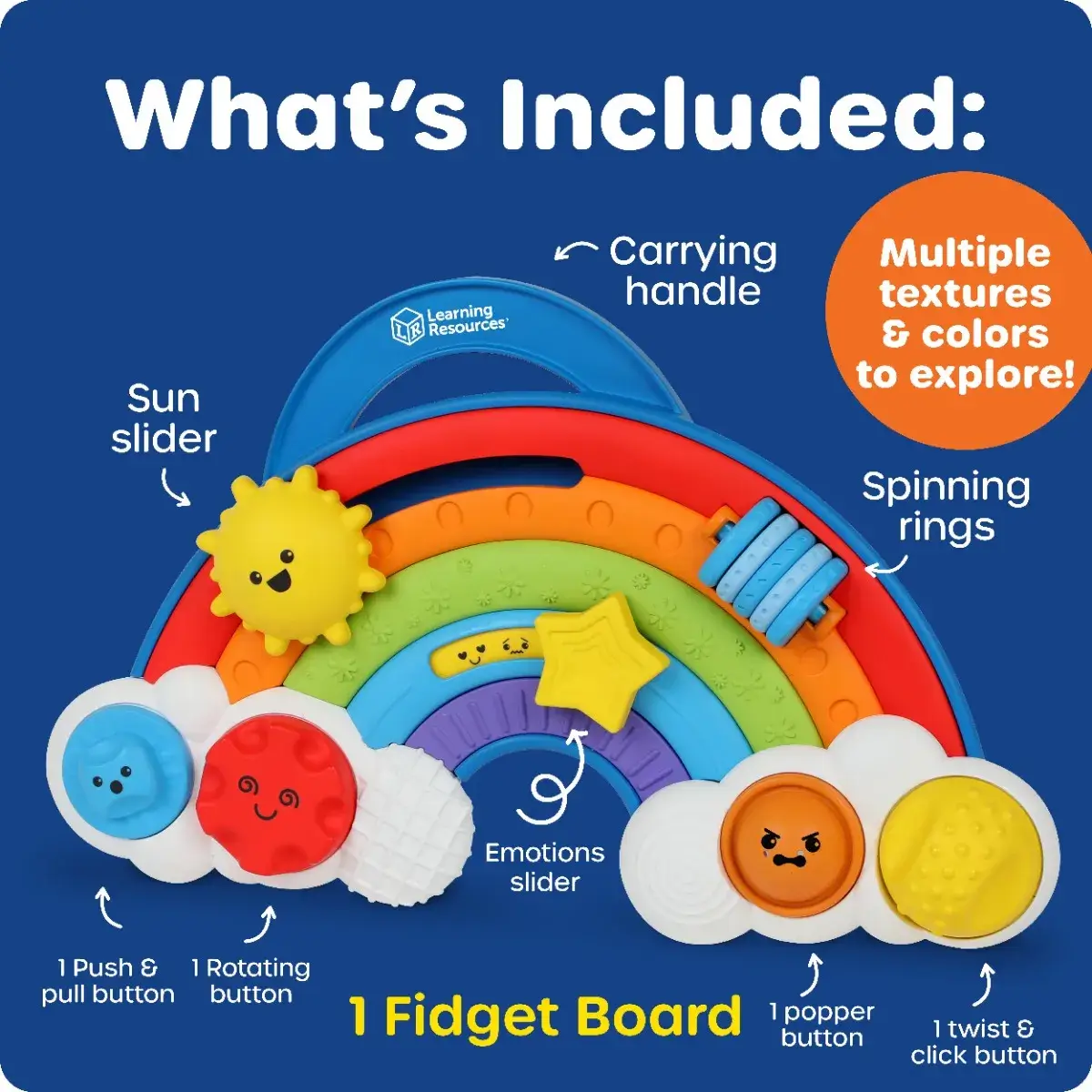Learning Resources Rainbow Busy Board - Image 2