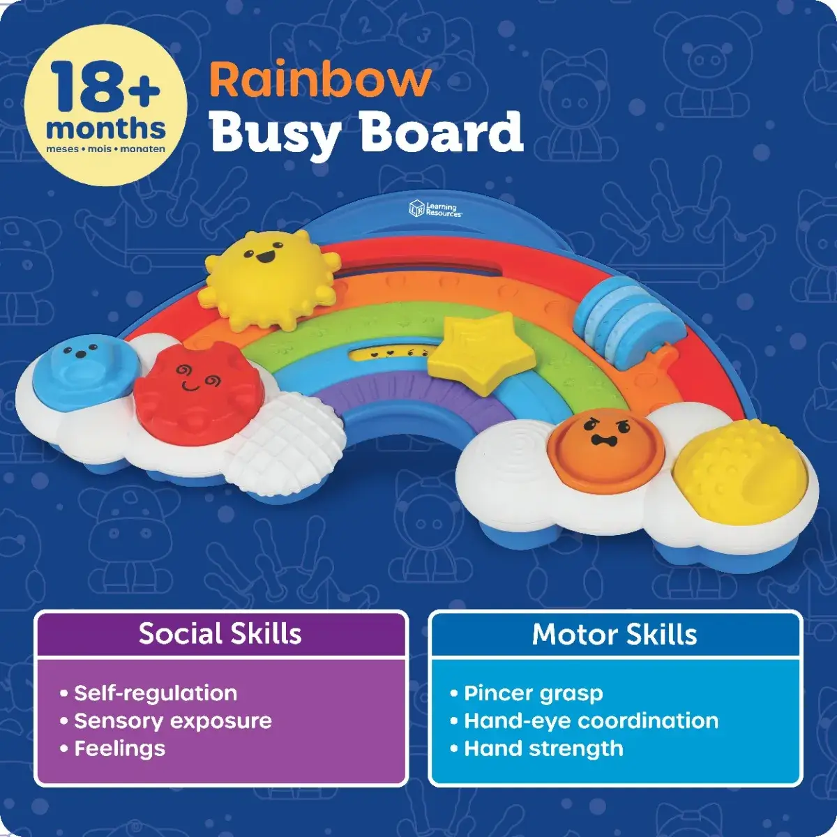 Learning Resources Rainbow Busy Board - Image 3