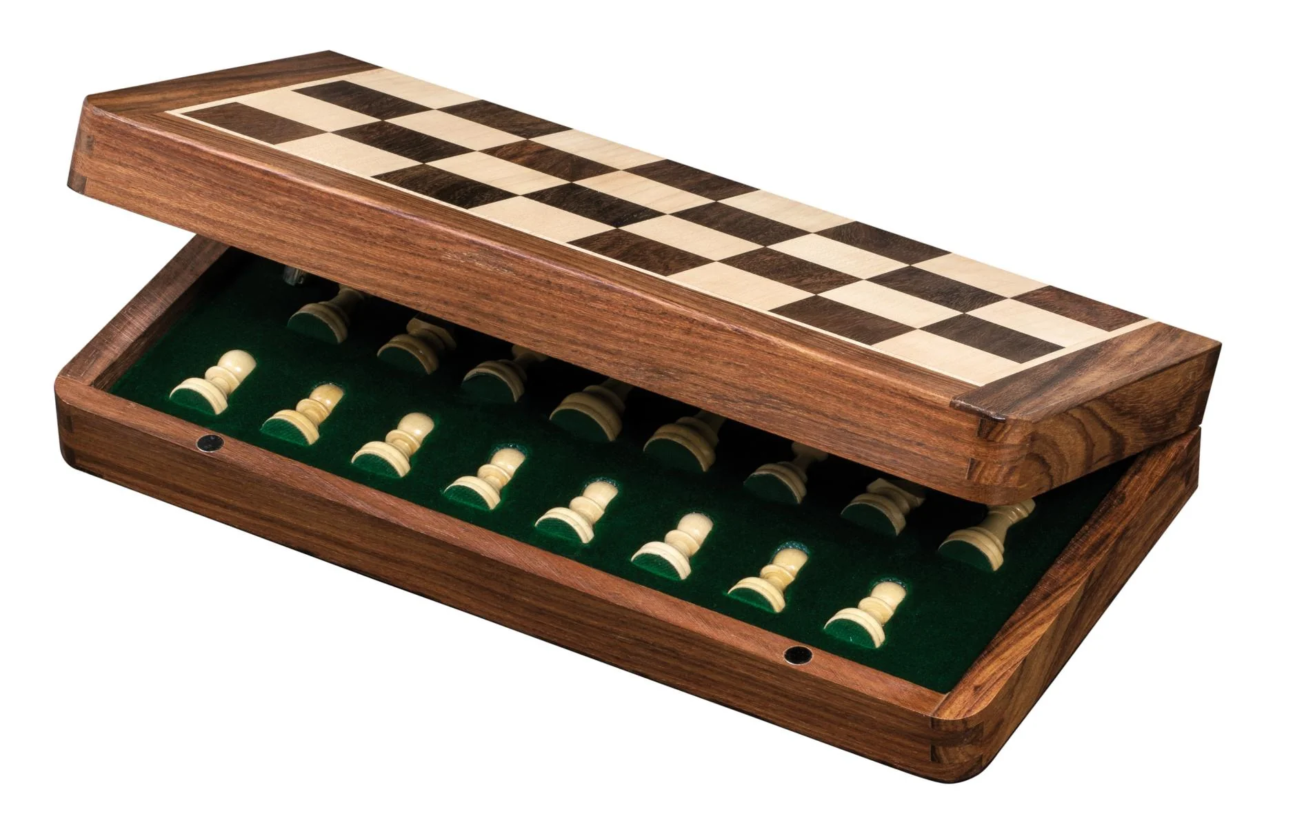 Magnetic 30cm Acacia and Maple Chess Cassette Set - Image 3