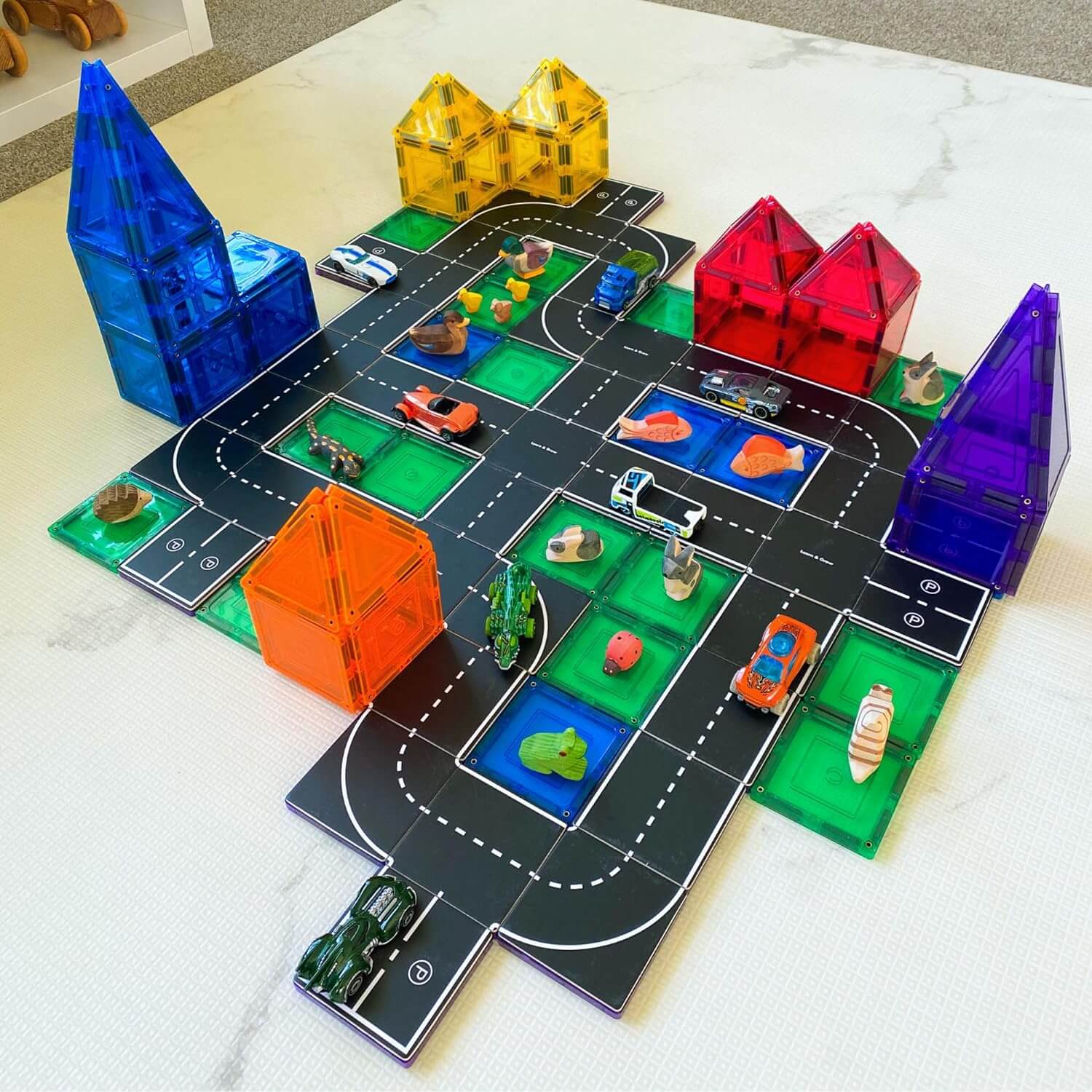 Magnetic Tile Topper - Road Pack (40 Piece) - Image 5