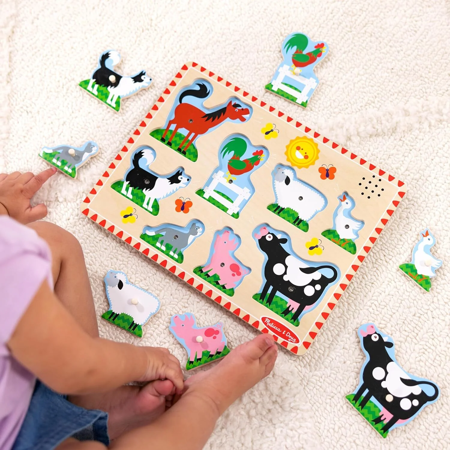 Melissa & Doug - Farm Animals Sound Puzzle 8pc - Image 2