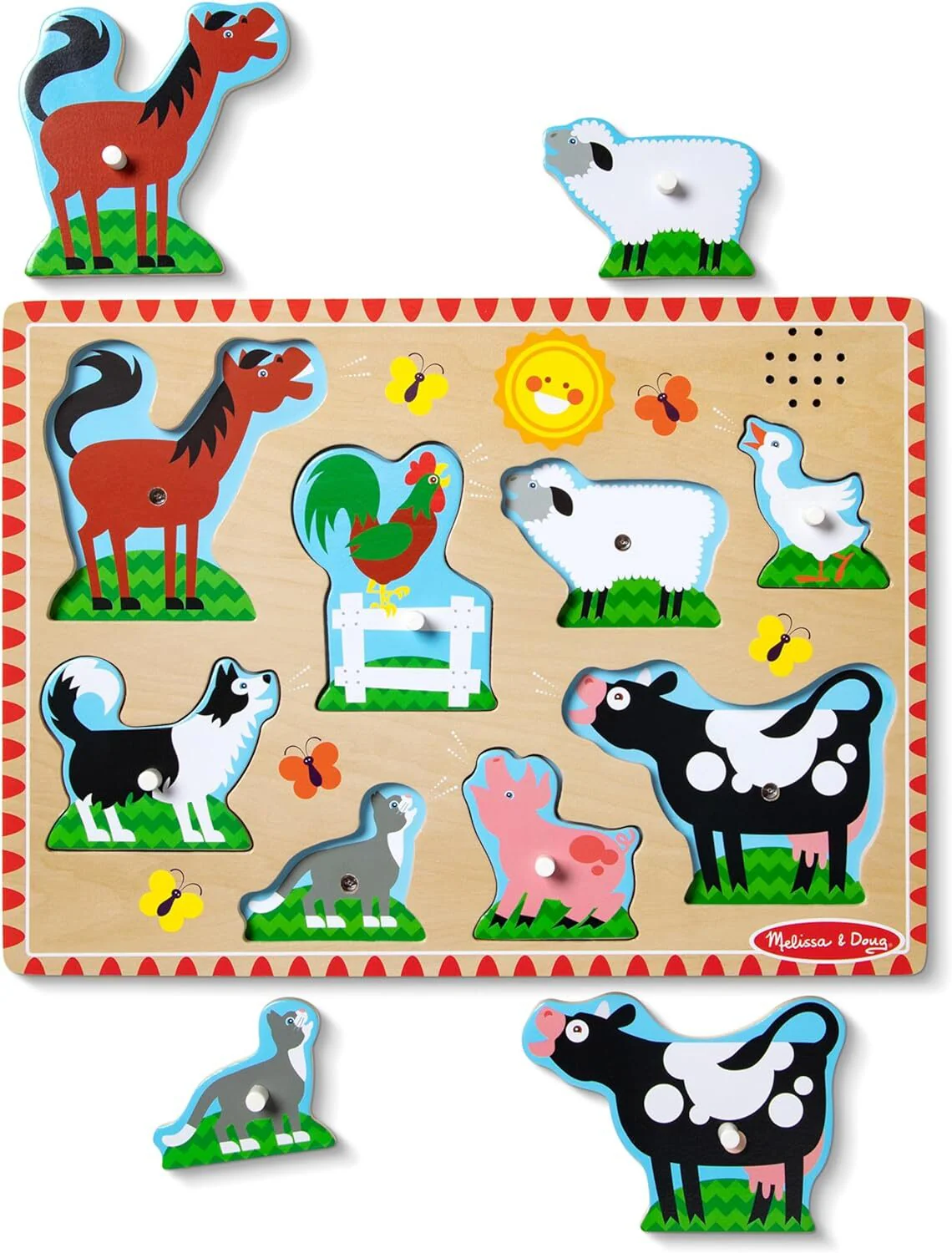 Melissa & Doug - Farm Animals Sound Puzzle 8pc - Image 3