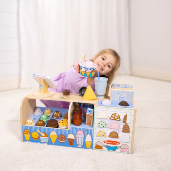 Melissa & Doug Wooden Cool Scoops Ice Creamery - Image 2