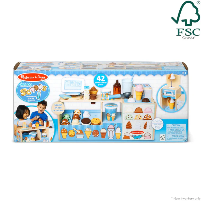 Melissa & Doug Wooden Cool Scoops Ice Creamery - Image 3