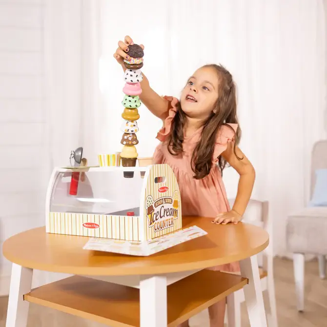 Melissa & Doug Wooden Ice Cream Counter - Image 2