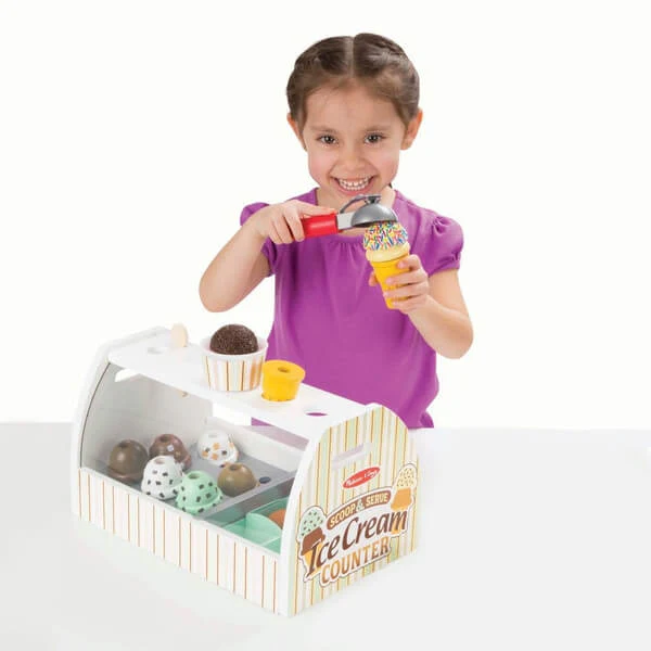 Melissa & Doug Wooden Ice Cream Counter - Image 4