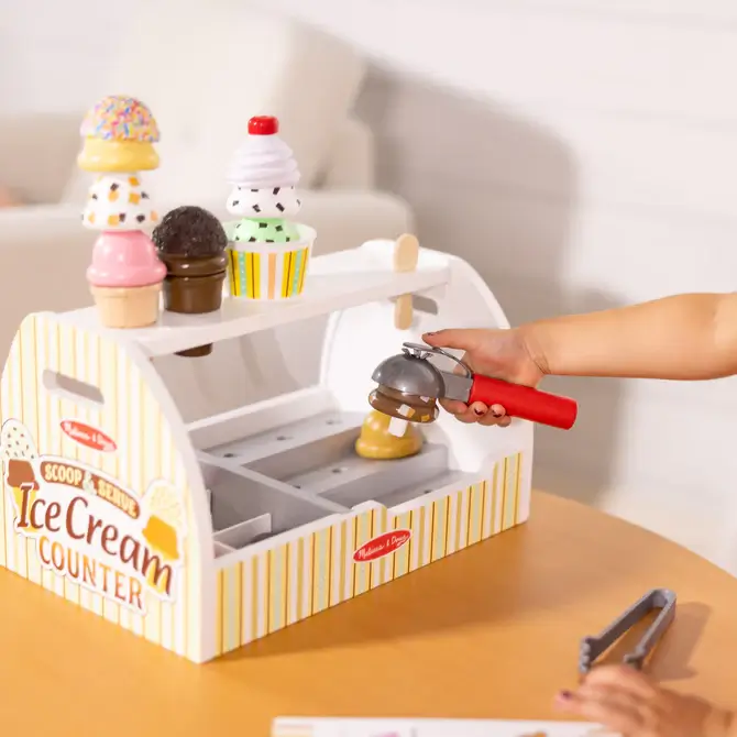 Melissa & Doug Wooden Ice Cream Counter - Image 5