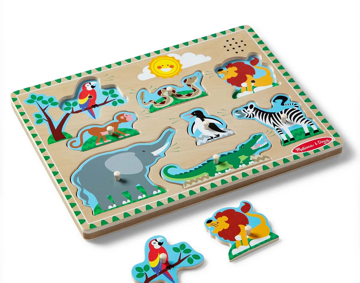 Melissa & Doug Zoo Animals Sound Puzzle - Image 6