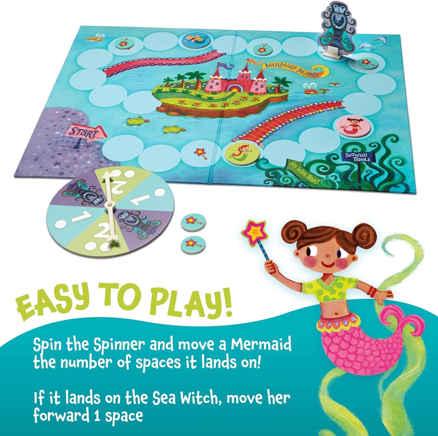 Mermaid Island Award Winning Cooperative Board Game - Image 3