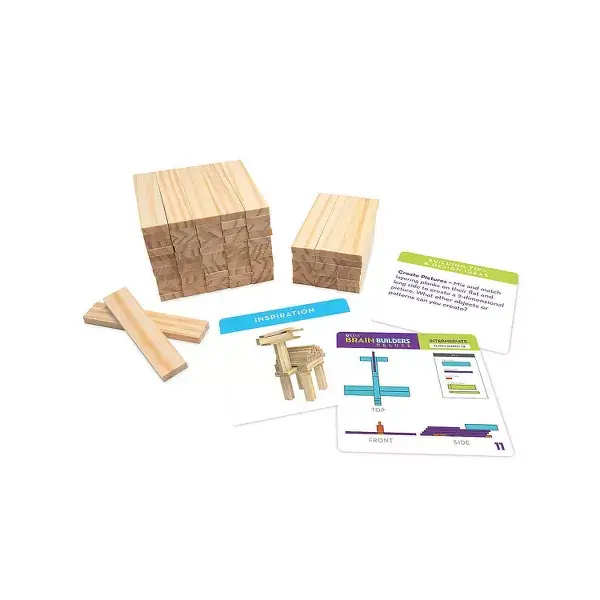Brain Builders Deluxe Wooden Plank Set - Image 2