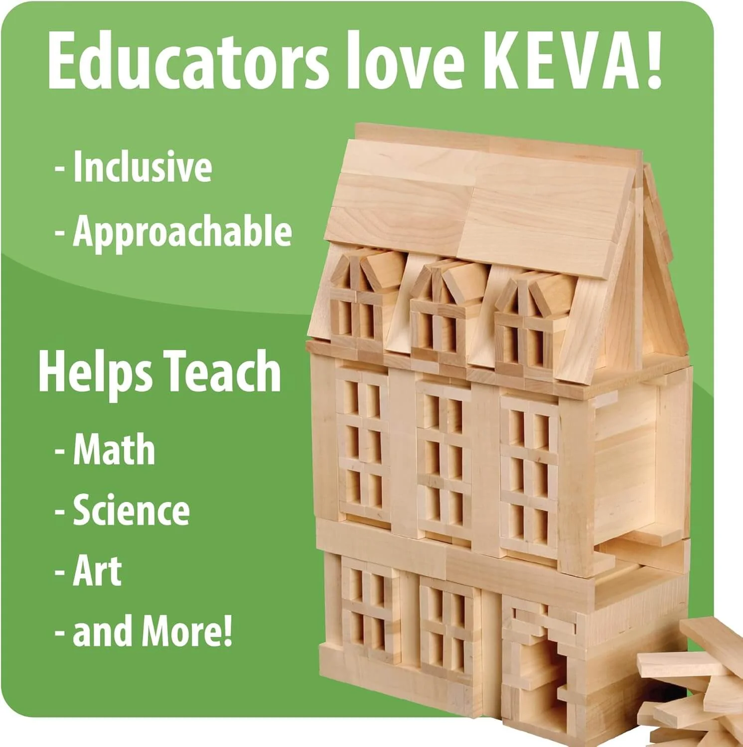 School Must Have Maple 800 Plank Wooden Building Blocks Set - Image 9