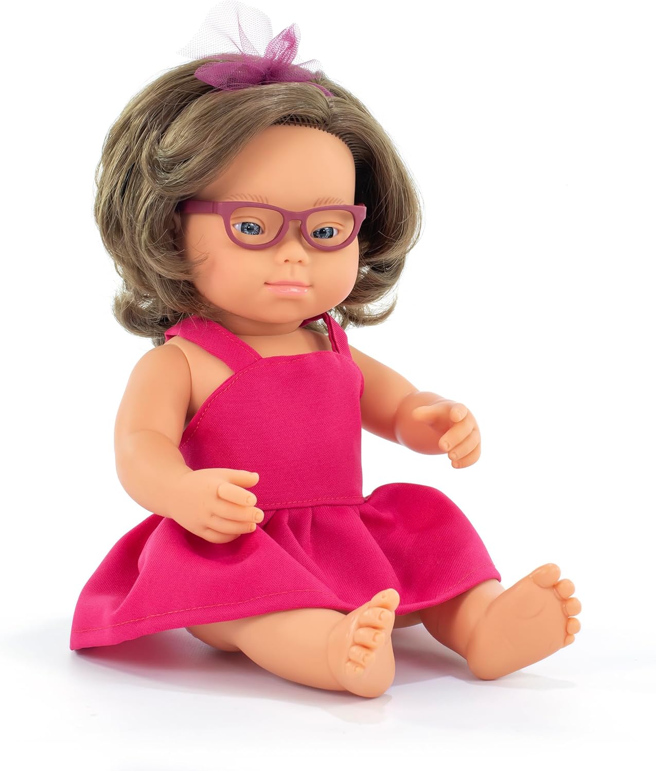 Caucasian Girl with Down Syndrome & Glasses 38cm My Friends & Me Baby Doll