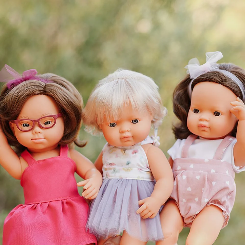 Caucasian Girl with Down Syndrome & Glasses 38cm My Friends & Me Baby Doll - Image 3