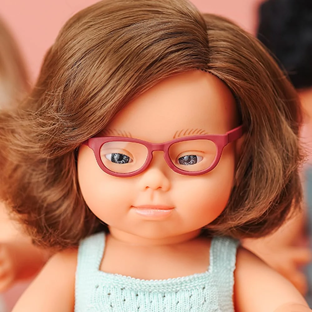 Caucasian Girl with Down Syndrome & Glasses 38cm My Friends & Me Baby Doll - Image 4
