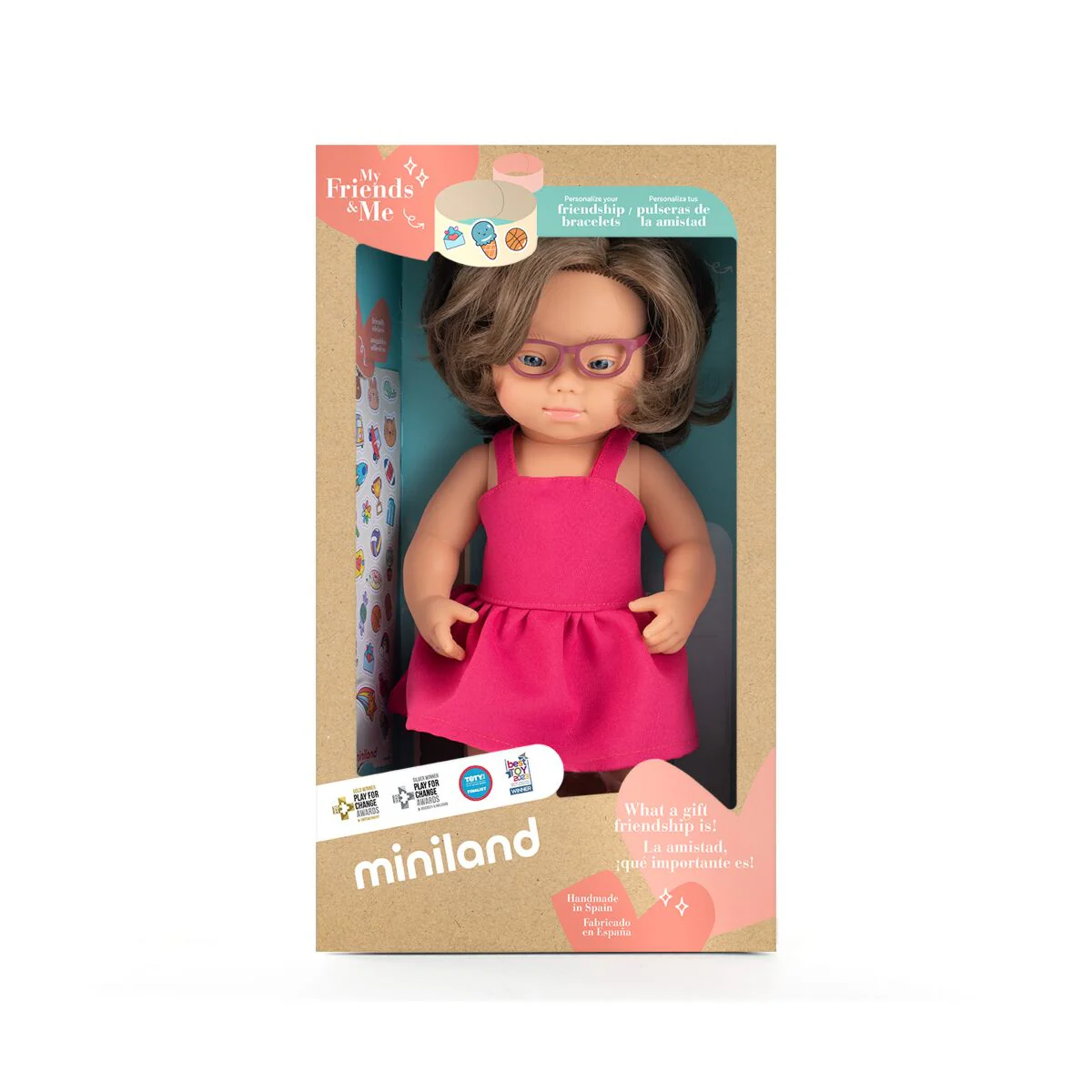 Caucasian Girl with Down Syndrome & Glasses 38cm My Friends & Me Baby Doll - Image 6