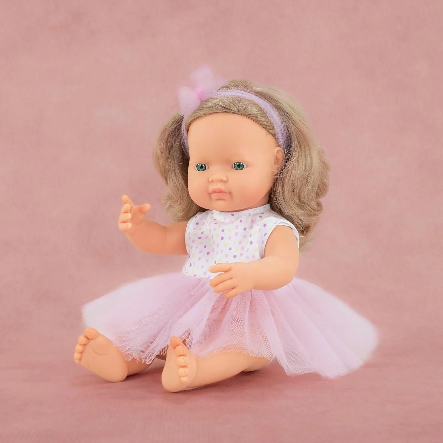 Miniland Doll Dark Blonde Girl 38cm - Image 2