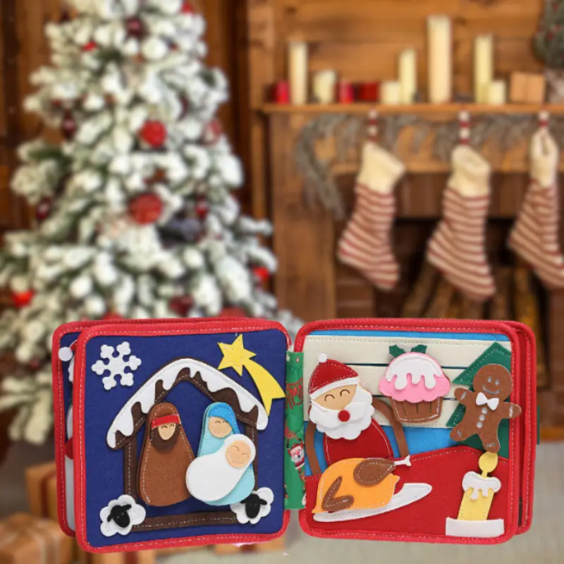 Montessori Busy Board Book Christmas - Image 3