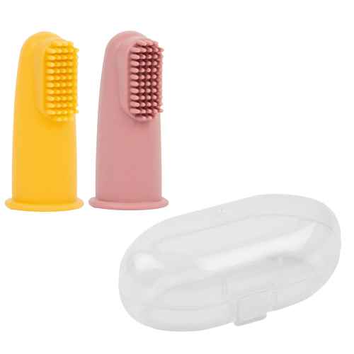 Nattou Baby Finger Toothbrush Pink