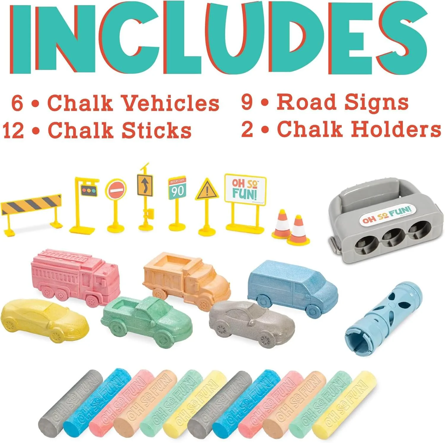 Oh So Fun! Cars and Trucks Chalk Set - Image 4