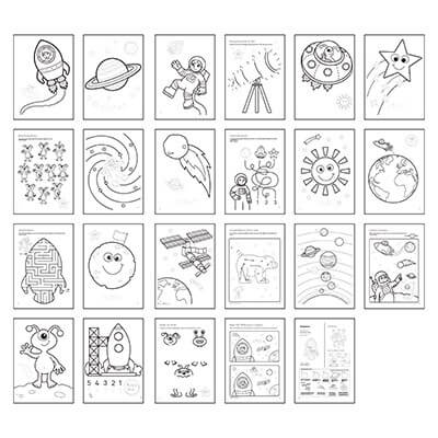 Outer Space Colouring Book Orchard Toys - Image 3