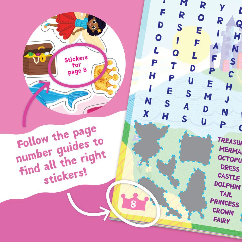 Peaceable Kingdom Sticker Book - Mermaid, Princess and Fairy Friends - Image 3