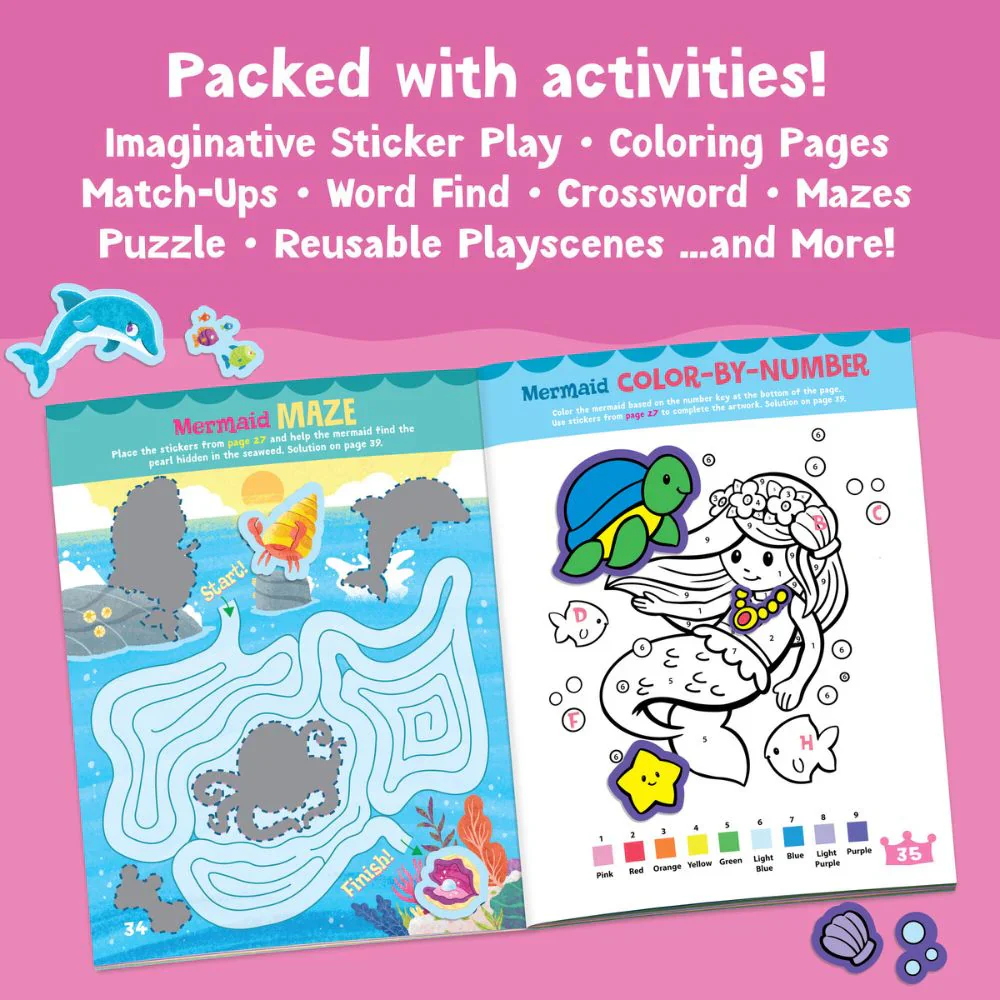 Peaceable Kingdom Sticker Book - Mermaid, Princess and Fairy Friends - Image 6